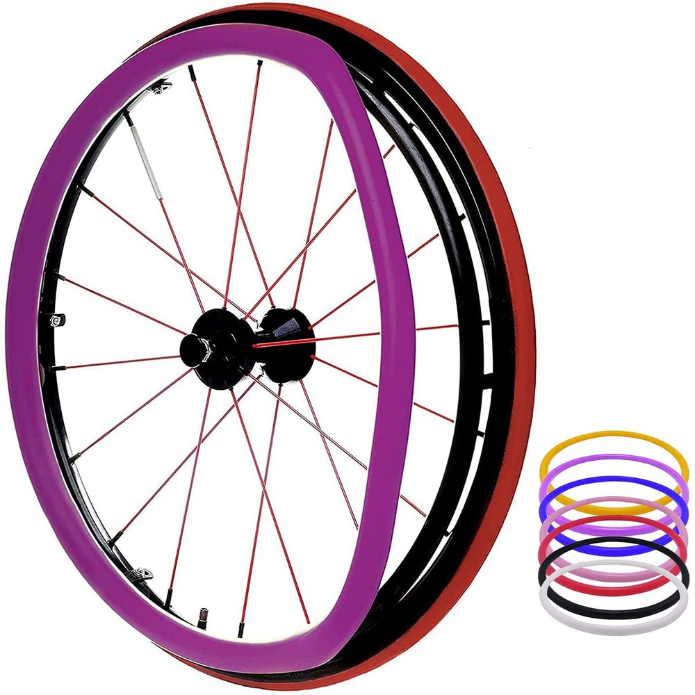 OHaGin 24-Inch Wheelchair Push Rim Covers, Non-Slip Wear-Resistant Covers