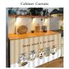 Dustproof Velvet Cabinet Curtain, Opaque Blackout Curtain for Cabinets and Windows view 2