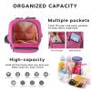 SONARIN Lightweight Multifunctional Baby Diaper Backpack, Waterproof Travel Bag with Changing Pad and Stroller Hooks, Purple view 3