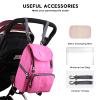 SONARIN Lightweight Multifunctional Baby Diaper Backpack, Waterproof Travel Bag with Changing Pad and Stroller Hooks, Purple view 4