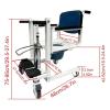 Rieort Hydraulic Transfer Lift Wheelchair, Steel Patient Lift Chair with Bedpan, 290 lb view 2
