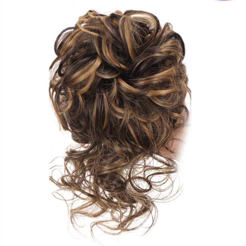 Messy Bun Hairpiece, Wavy Ponytail & Synthetic Chignon Scrunchie