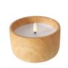 Boltze Yuna LED Candle, Concrete and Wax, Natural Wood Look, Warm White Light, Timer view 1