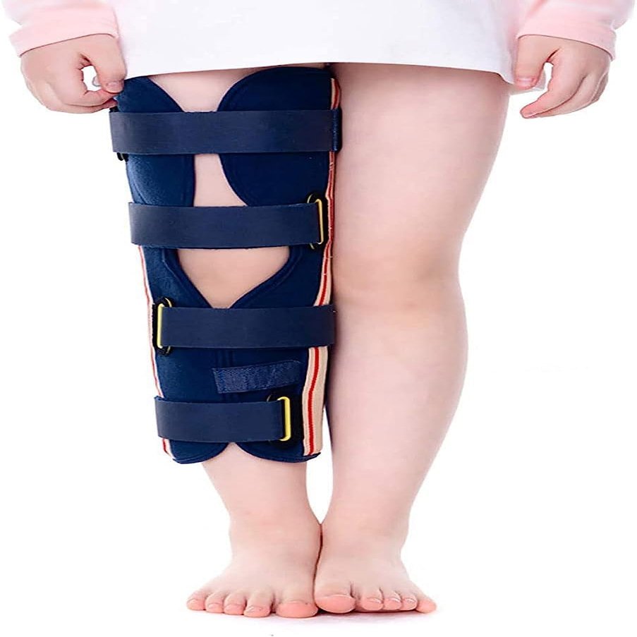 DKULMN Adjustable Children's Knee Immobilizer for Post-Op Patella Injuries and Osteoarthritis