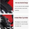 LUCEAE Multifunctional Manual Aluminum Wheelchair, Foldable Lightweight Senior Travel Wheelchair with Hand Brakes, Padded, 200 kg/400 lb Capacity view 2
