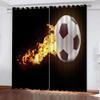 MEVASA 3D Soccer Ball Blackout Curtains, 200 x 160 cm, 2 Panels view 1
