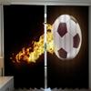 MEVASA 3D Soccer Ball Blackout Curtains, 200 x 160 cm, 2 Panels view 2
