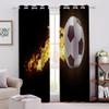 MEVASA 3D Soccer Ball Blackout Curtains, 200 x 160 cm, 2 Panels view 3