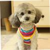 INOOMP 3-Piece Pet Vest with Rainbow Stripe Print, Easy to Put On, for Everyday Wear and Parties view 2