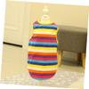 INOOMP 3-Piece Pet Vest with Rainbow Stripe Print, Easy to Put On, for Everyday Wear and Parties view 4