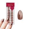DOONAILS Press-On Nails – Glazed Chocolate Almond Short, 30-Piece Set view 1