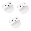 BESTonZON 3-Piece Anti-Tip Furniture Anchors, Cartoon Bear Design, White view 1