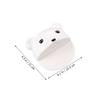 BESTonZON 3-Piece Anti-Tip Furniture Anchors, Cartoon Bear Design, White view 2