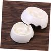 Supvox 2-Piece Slow-Feeder Dog and Cat Bowls, Food-Grade, White, for Small Pets view 2