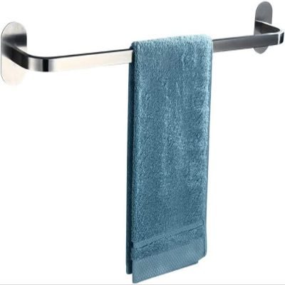 Simple 65 cm Single-Bar Towel Rack, Self-Adhesive, No-Drill, 304 Stainless Steel