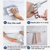 Simple 65 cm Single-Bar Towel Rack, Self-Adhesive, No-Drill, 304 Stainless Steel view 3