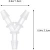 PULABO 10-Piece Aquarium Airline Hose Connectors, 3-Way Y-Shaped, 3.2 mm Plastic Inline Adapters, White view 4