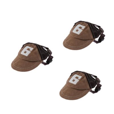 Sosoport 3-Piece Dog Sun Hats, Adjustable Outdoor Headwear for Small and Large Dogs