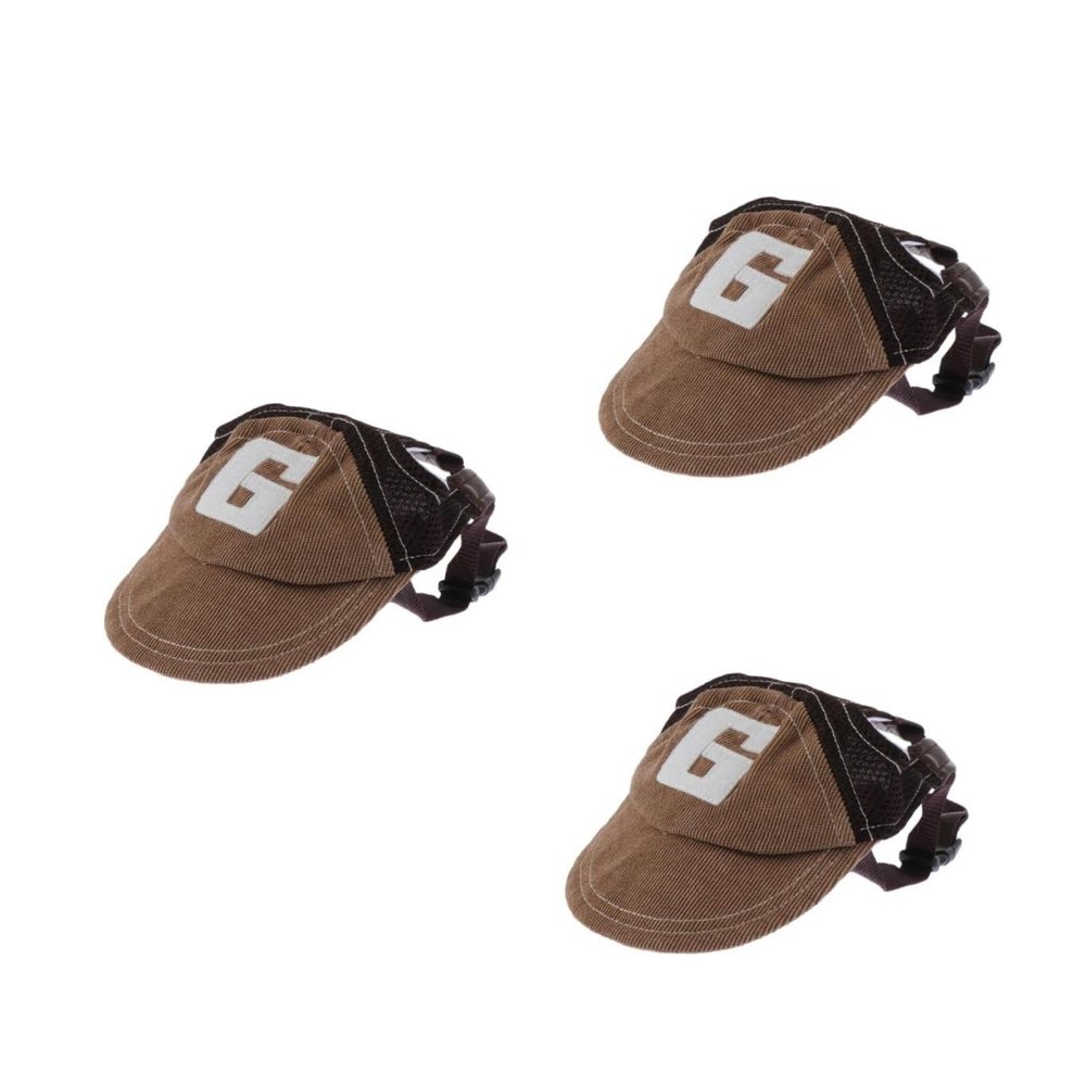 Sosoport 3-Piece Dog Sun Hats, Adjustable Outdoor Headwear for Small and Large Dogs