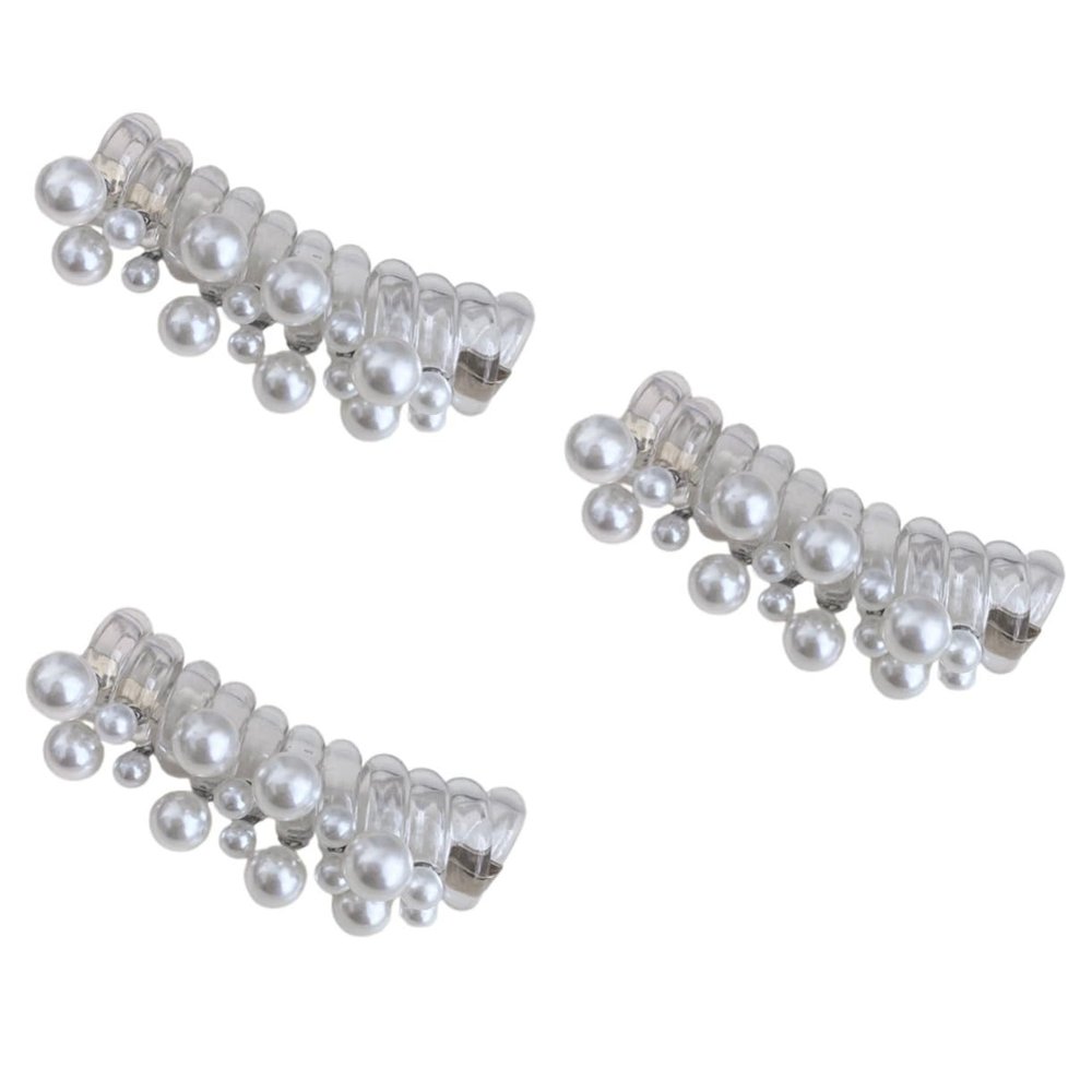 FRCOLOR 3-Piece Beaded Coil Hair Ties, Elastic Spiral Hair Accessories for Women