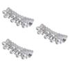 FRCOLOR 3-Piece Beaded Coil Hair Ties, Elastic Spiral Hair Accessories for Women view 1