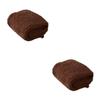 INOOMP 2-Piece Cozy Pet Blankets for Dogs and Cats, Washable Fluffy Sleeping Mats, Coffee Color view 1