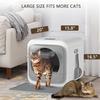 AUTUMFLATGAO Intelligent Cat Litter Box with Odor Control, 60L Enclosed Litter Box for Large and Multiple Cats, Includes Scoop and Mat view 4