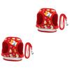 Supvox 2-Piece Cartoon Dog Harness Set, Adjustable and Comfortable, with Reflective Elements, Red view 1
