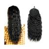 Water Wave Human Hair Drawstring Ponytail Extension for Black Women view 1