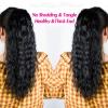 Water Wave Human Hair Drawstring Ponytail Extension for Black Women view 3