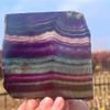 AtkitS Natural Dyed Polished Fluorite Crystal Slices, Healing Samples (Size: 450–500 g) view 2