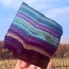 AtkitS Natural Dyed Polished Fluorite Crystal Slices, Healing Samples (Size: 450–500 g) view 3