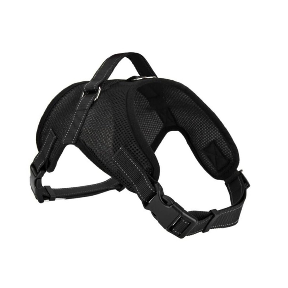 INOOMP Dog Harness - Durable Mesh Saddle Style in Black with Quick Release for Large Dogs