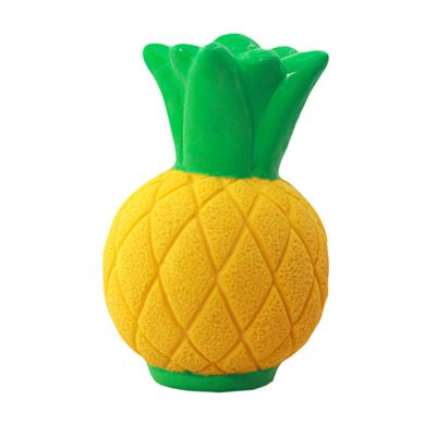 Kisangel Latex Dog Toy for Puppies, Teeth-Cleaning Toy with Squeakers, Bite-Resistant Pineapple-Shaped Chew Toy