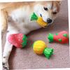 Kisangel Latex Dog Toy for Puppies, Teeth-Cleaning Toy with Squeakers, Bite-Resistant Pineapple-Shaped Chew Toy view 2