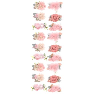 UPKOCH 18-Piece Flower Hair Clips for Girls with Handcrafted Designs