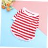 Sosoport 2-Piece Cool Design Dog Vest, Breathable Striped Cotton, Red view 2