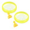 BESPORTBLE 3-Piece Pet Running Wheel Set for Hamsters, Mice, and Small Animals, Yellow view 2
