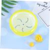 BESPORTBLE 3-Piece Pet Running Wheel Set for Hamsters, Mice, and Small Animals, Yellow view 3