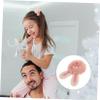 FRCOLOR Pink Plush Bunny-Ear Hair Tie, Elastic and Comfortable for Christmas and Family Photos view 2