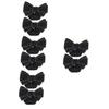 FRCOLOR 8-Piece Women's Hair Nets with Bow Clips for Bun Styling view 1