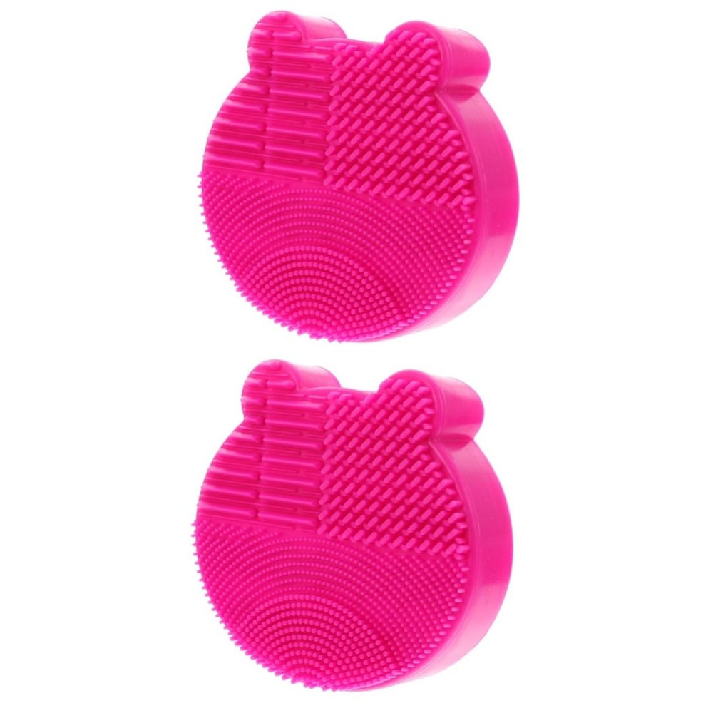 MAGICLULU 2-Piece 2-in-1 Makeup Brush Holder and Face-Cleansing Pad Set