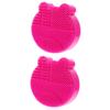 MAGICLULU 2-Piece 2-in-1 Makeup Brush Holder and Face-Cleansing Pad Set view 1