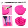 MAGICLULU 2-Piece 2-in-1 Makeup Brush Holder and Face-Cleansing Pad Set view 4
