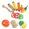 INOOMP 3-Piece Bunny Chew Toy Set for Small Pets, Wooden Toys for Hamsters, Rabbits and Guinea Pigs view 3