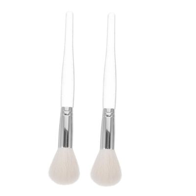 FRCOLOR 2-Piece Makeup Brush Set for Women with Soft Bristles, Lightweight and Portable