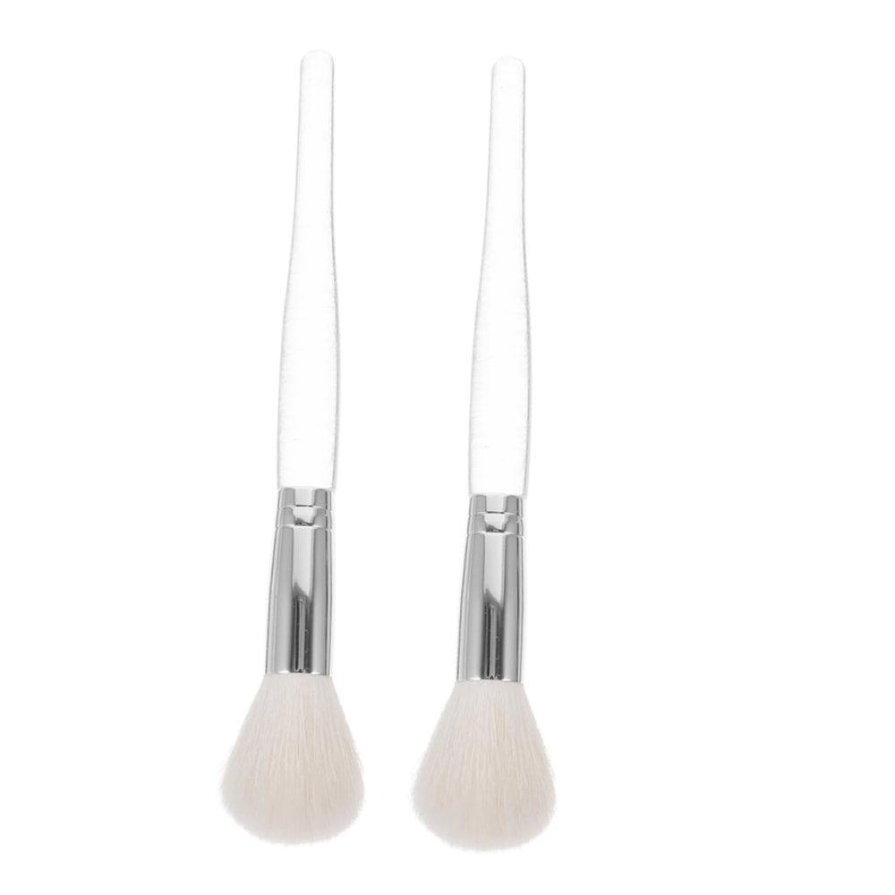 FRCOLOR 2-Piece Makeup Brush Set for Women with Soft Bristles, Lightweight and Portable