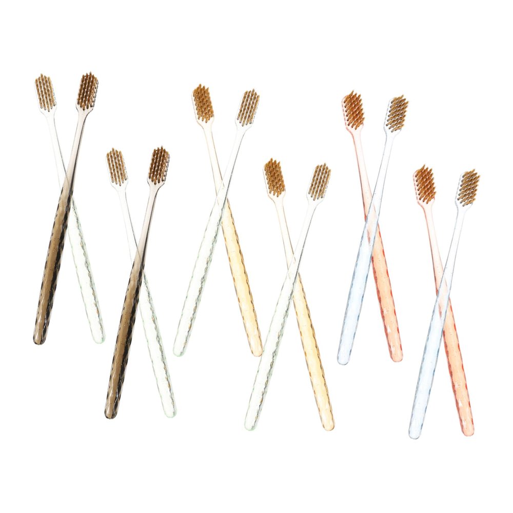 minkissy 12-Piece Toothbrush Set with Crystal Handles