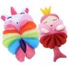 Healeved 2-Set Family-Friendly Kids’ Bath Loofah Sponges, Cartoon Design, 4 Pieces view 4