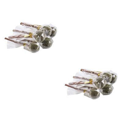 INOOMP 10-Piece Chew Sticks for Small Pets, Hay Toys for Rabbits, Guinea Pigs and Hamsters